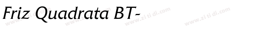 Friz Quadrata BT字体转换